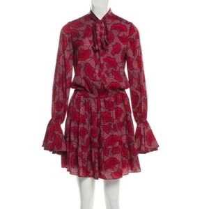 Alexis Elizavetta Mini Dress in red floral fan